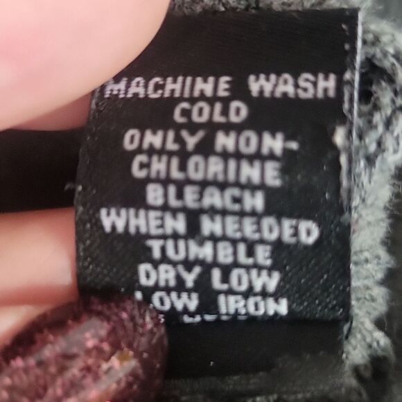 Carbon Gray and Red Striped Hoodie Sweater, 100% Cotton. Size S - Picture 5 of 5